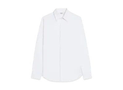 CELINE Men's Loose Shirt in Cotton Poplin "White"