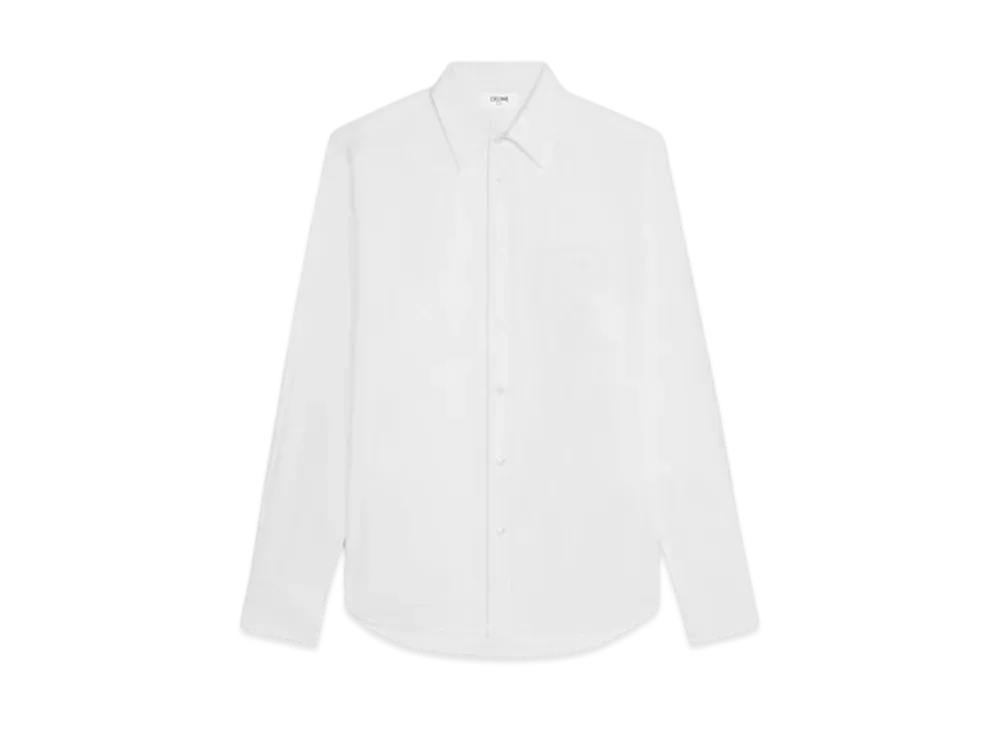 CELINE Men's Loose Shirt in Linen "White"