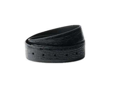 PRADA Crocodile Leather Belt Strap "Black"