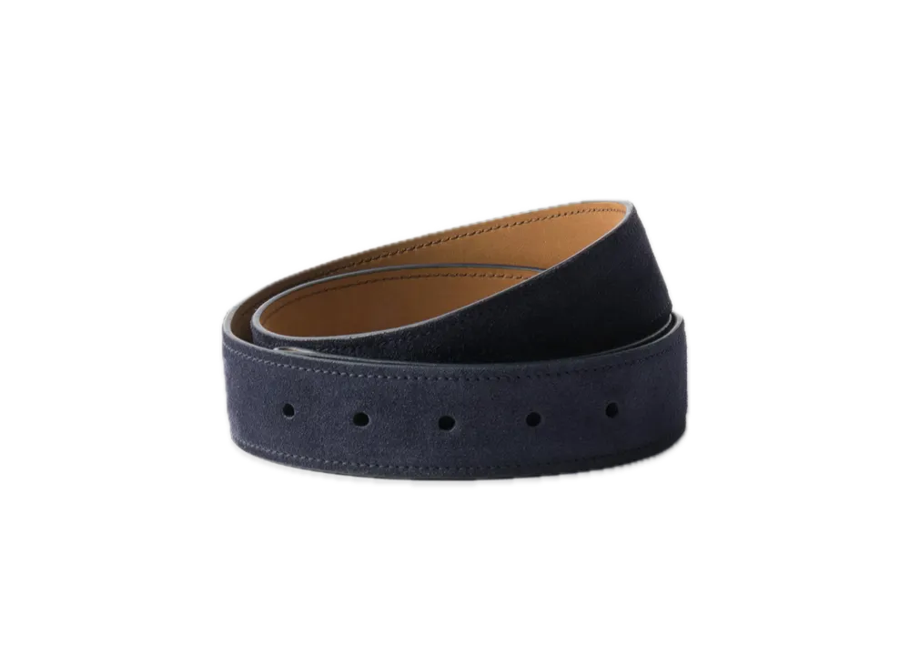 PRADA Suede Belt Strap "Navy"