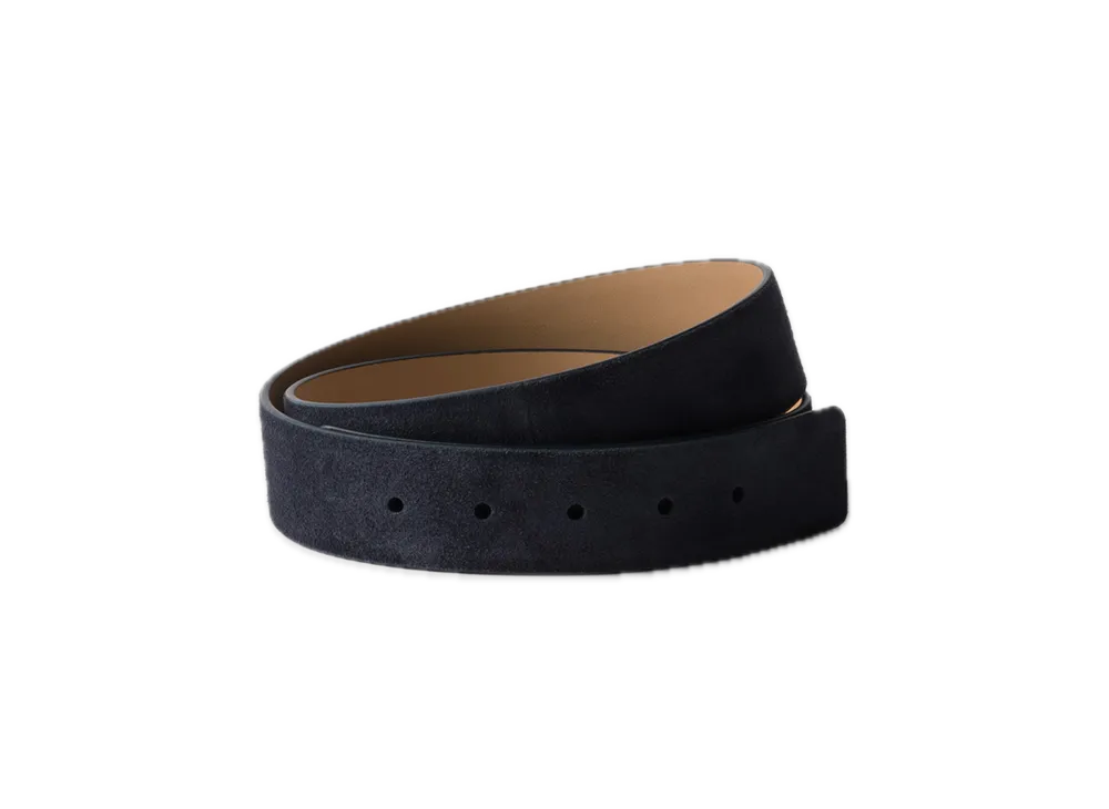 PRADA Suede Belt Strap "Navy"