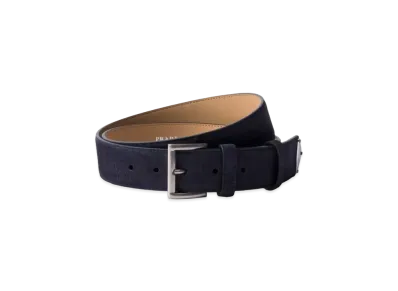 PRADA Suede Belt "Navy"