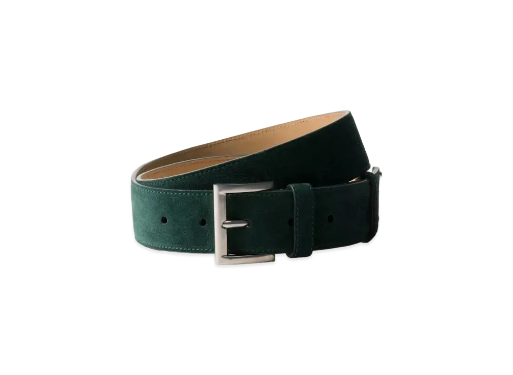 PRADA Suede Belt "Dark Green"