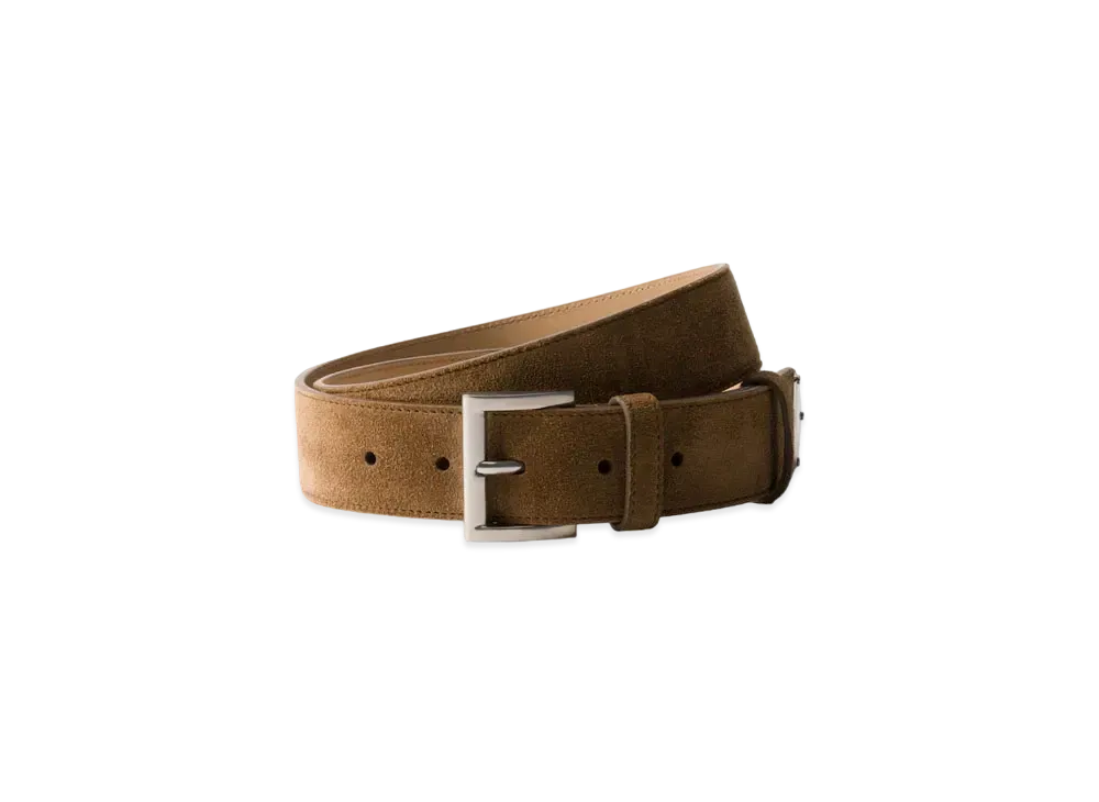 PRADA Suede Belt "Light Brown"