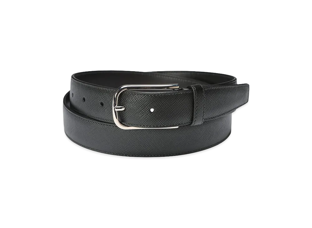 PRADA Saffiano Leather Belt "Black"