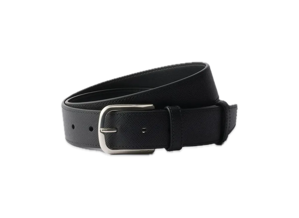 PRADA Saffiano Leather Belt "Black"