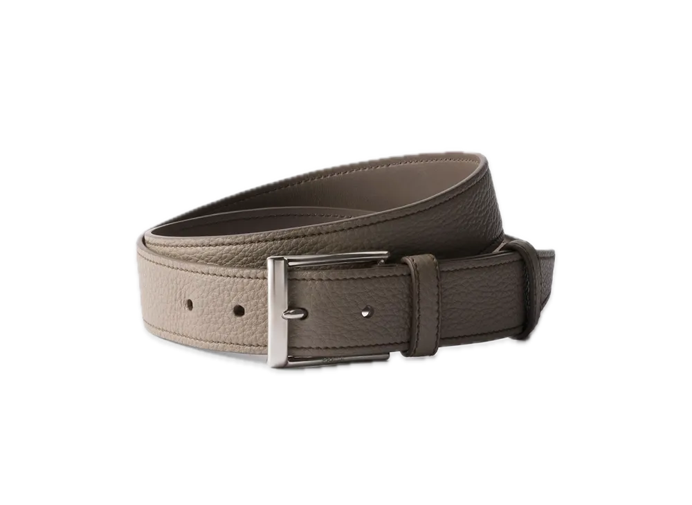 PRADA Leather Belt "Gray Brown"