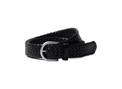 PRADA Braided Leather Belt "Black"