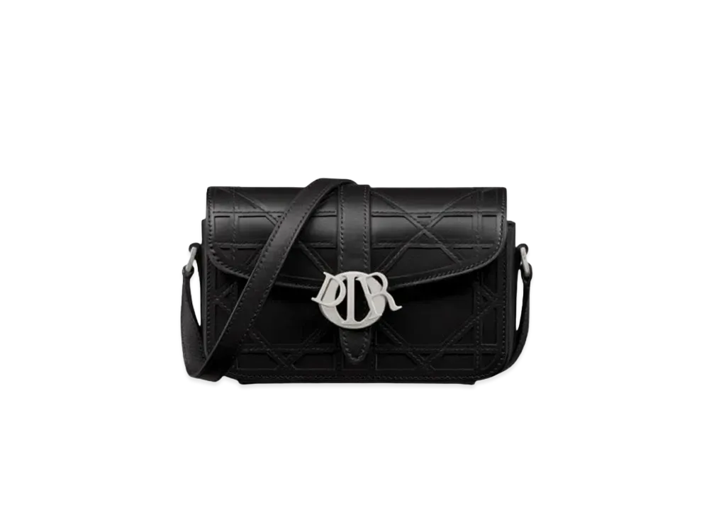 Dior Mini Dior Charm Bag Cannage Cosmo Leather "Black"