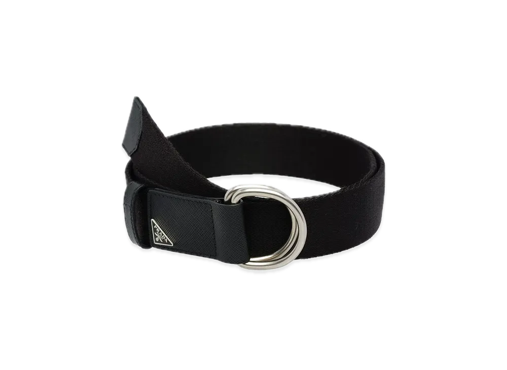 PRADA Woven Re-Nylon Belt "Black"