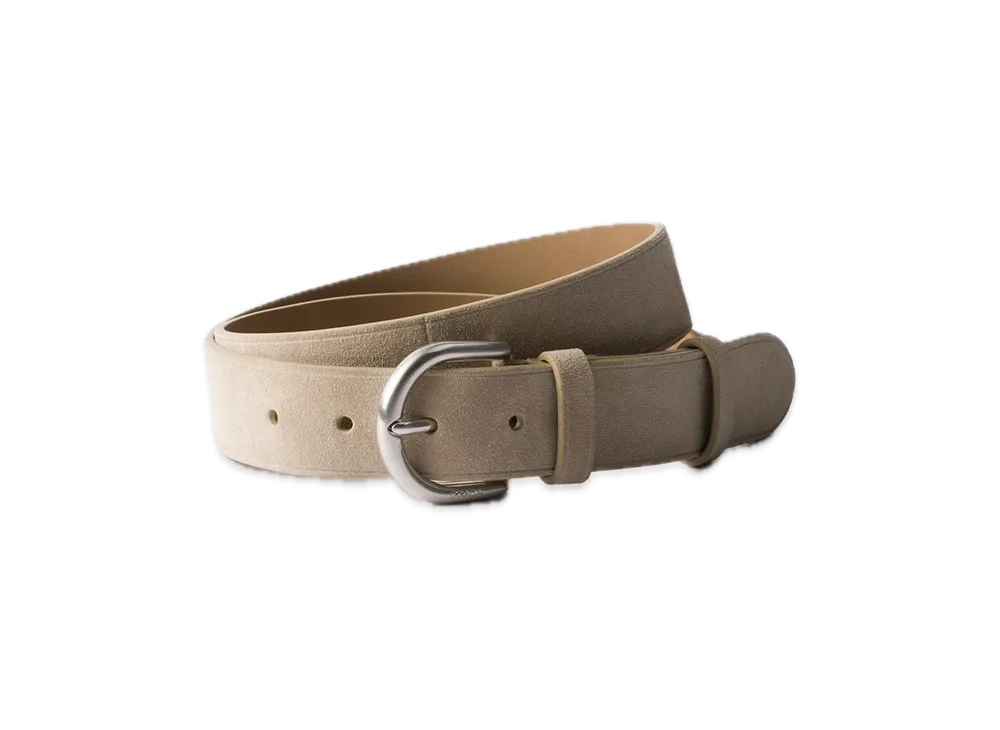 PRADA Suede Belt "Sand Beige"