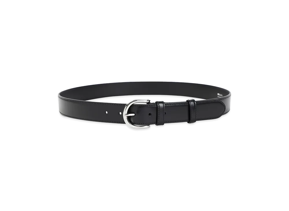 PRADA Calf Leather Belt "Black"