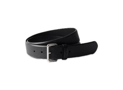 PRADA Saffiano Leather Belt "Black"
