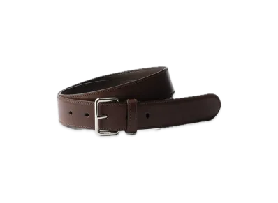 PRADA Antique Leather Belt "Dark Brown"