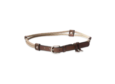 PRADA Leather and Cord Belt "Brown"