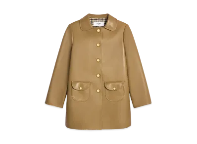 CELINE Babydoll Coat In Soft Lambskin "Officer"