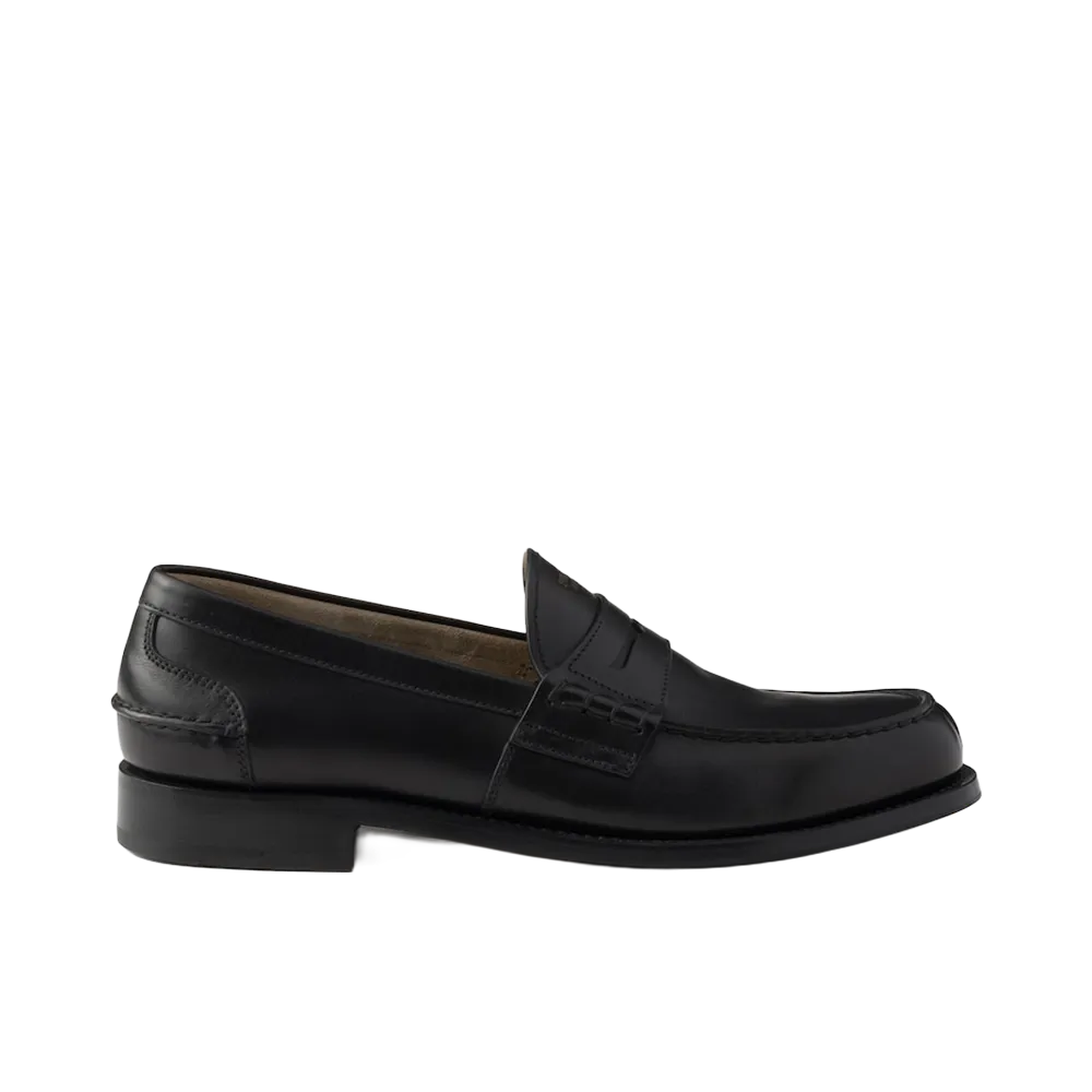 PRADA Leather Loafers "Black"