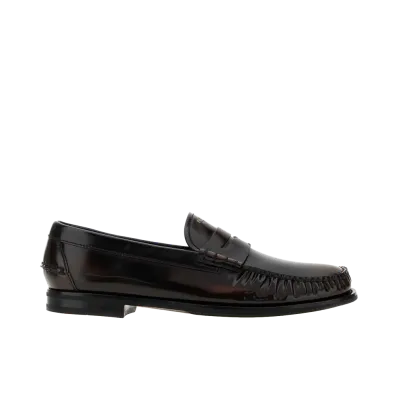 PRADA Leather Loafers "Dark Brown"