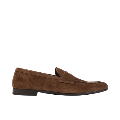 PRADA Calf Leather Loafers "Brown"