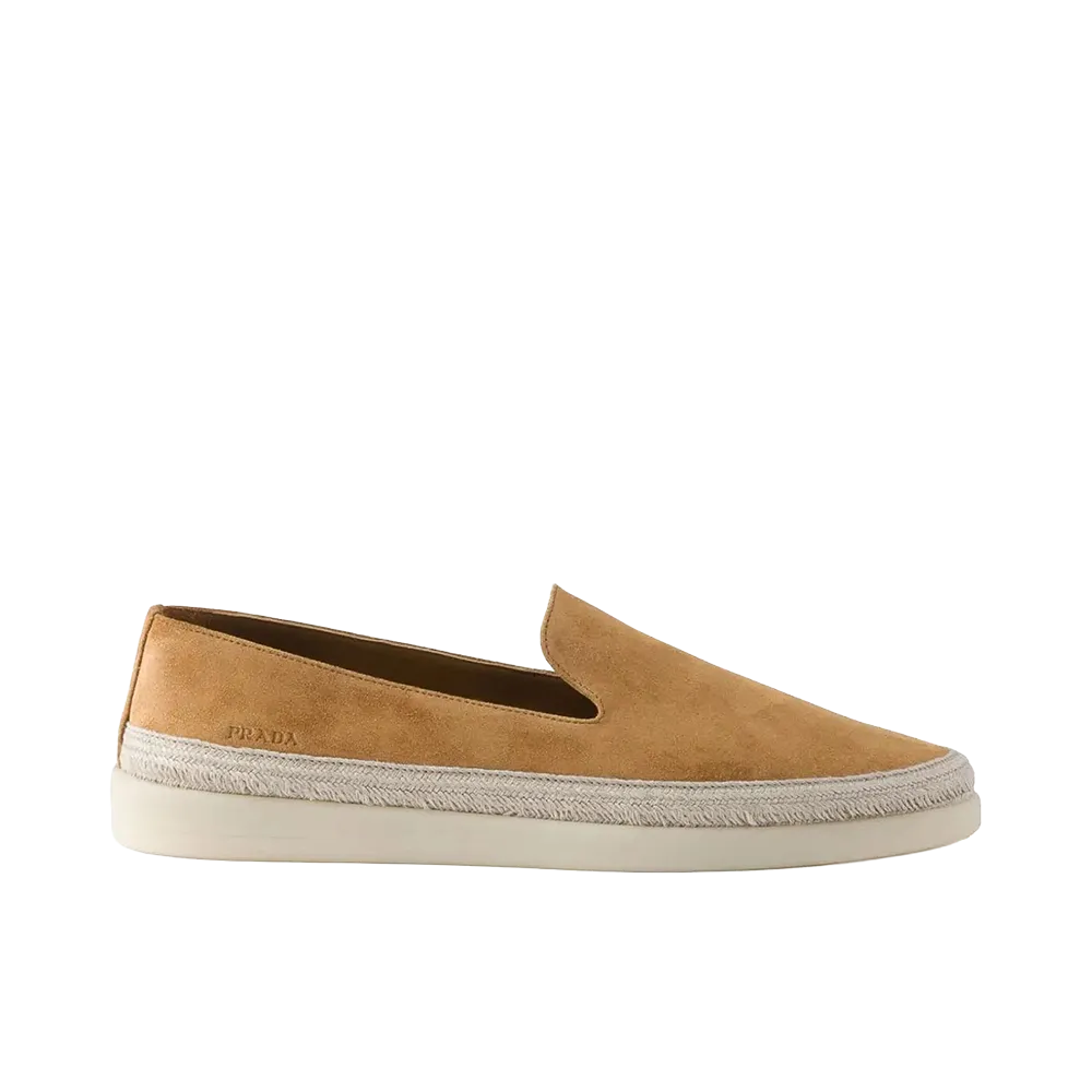 PRADA Suede Loafers "Brown"