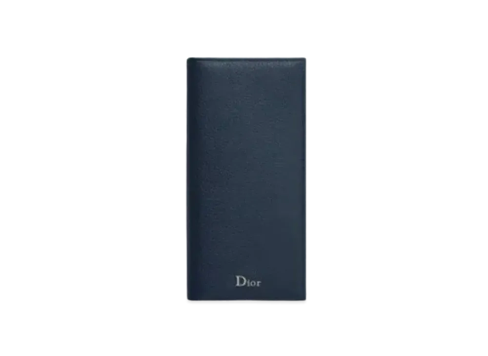 Dior Grain Calfskin Wallet "Blue"