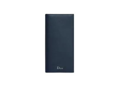 Dior Grain Calfskin Wallet "Blue"