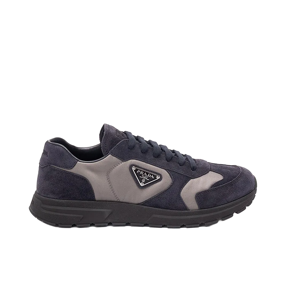 PRADA Suede and Re-Nylon Sneakers "Brown"