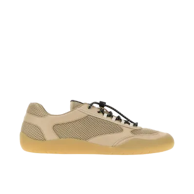 PRADA Leather and Mesh Speedrock Sneakers "Beige"