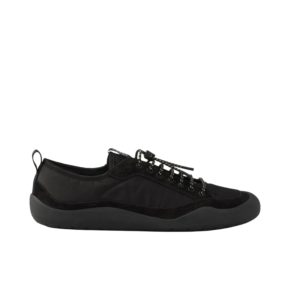 PRADA Speedrock Re-Nylon and Suede Sneakers "Black"