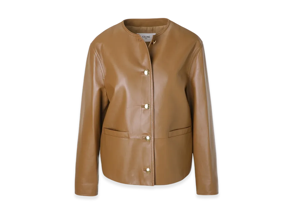 CELINE Veste Col Rond "Beige"