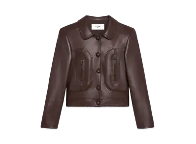 CELINE Straight Fit Blouson Soft Lambskin "Praline"