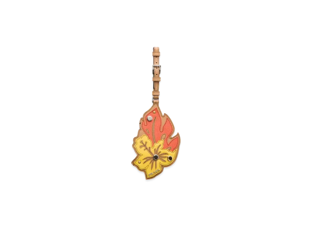 PRADA Saffiano Leather Name Tag "Natural"
