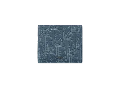 Dior Bifold Wallet Dior Gravity Outline Leather "Navy Blue"