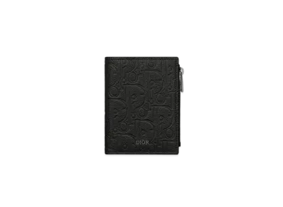 Dior Vertical Compact Card Holder Dior Gravity Leather "Black"