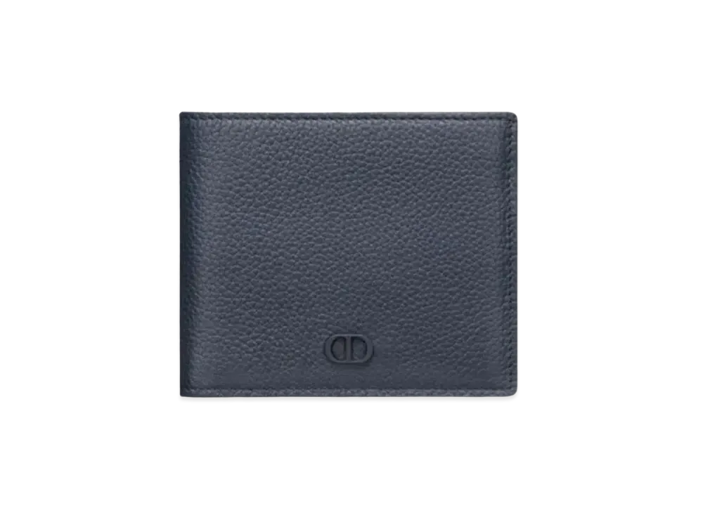 Dior Grain Cower CD Icon Logo Wallet "Navy Blue"