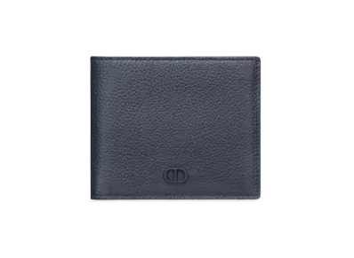 Dior Grain Cower CD Icon Logo Wallet "Navy Blue"