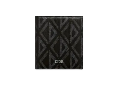 Dior Canvas CD Diamond Pattern Wallet "Black"