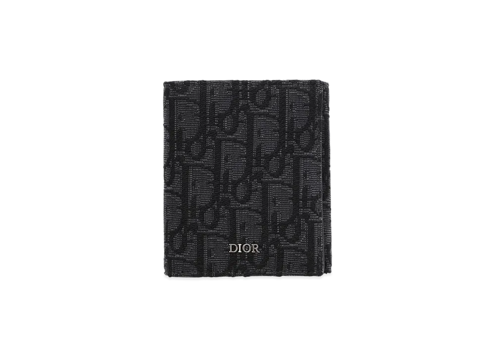 Dior Compact Wallet Dior Oblique Jacquard "Black"