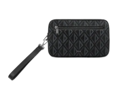 Dior Toiletry Bag CD Diamond Canvas "Black"