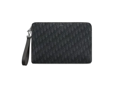 Dior A4 Zipped Pouch Dior Oblique Jacquard "Black"