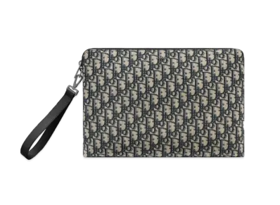 Dior A4 Zipped Pouch Dior Oblique Jacquard "Beige/Black"