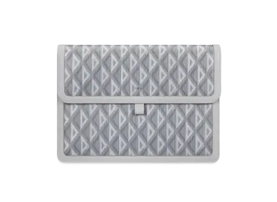 Dior Hit The Road A4 Pouch Flap CD Diamond Canvas "Gray"