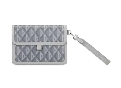 Dior Hit The Road A5 Pouch Flap CD Diamond Canvas "Gray"