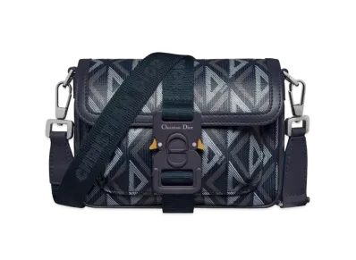Dior Mini Dior Hit The Road Bag CD Diamond Canvas "Navy Blue"