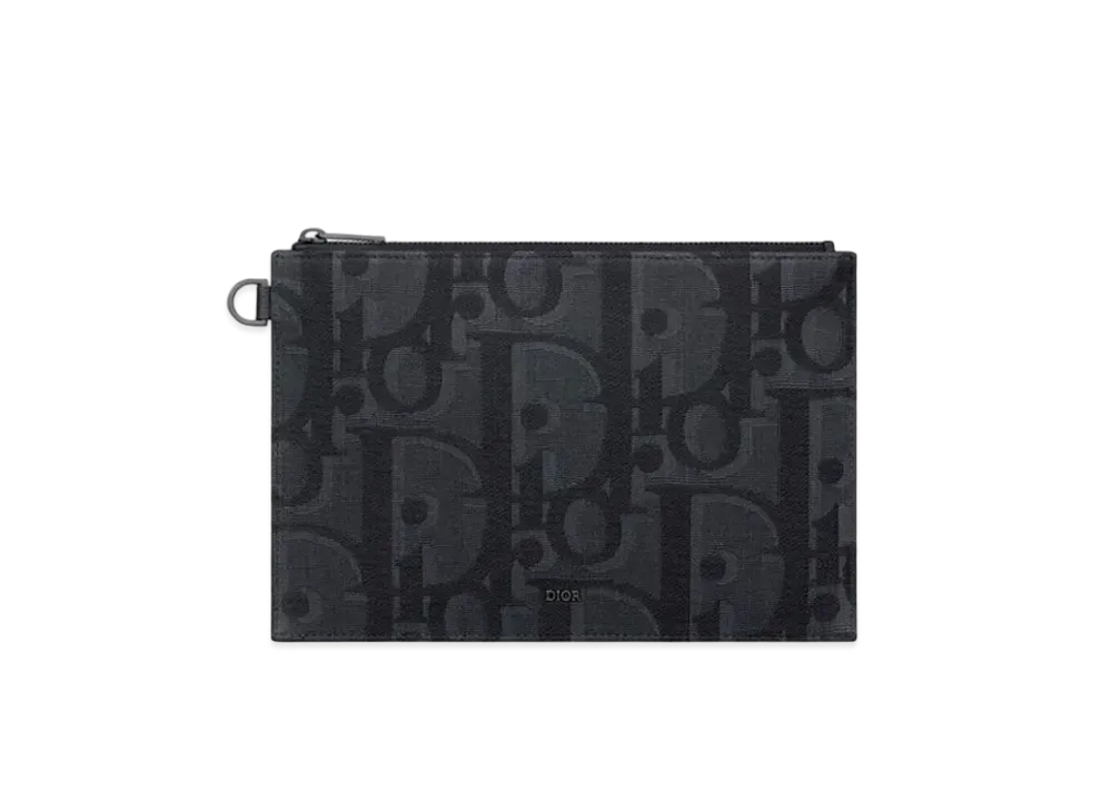 Dior A5 Pouch Maxi Dior Oblique Jacquard "Black"
