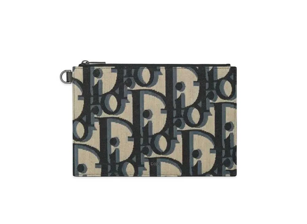 Dior A5 Pouch Maxi Dior Oblique Jacquard "Beige/Black"