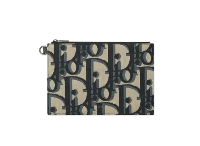 Dior A5 Pouch Maxi Dior Oblique Jacquard "Beige/Black"