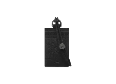Dior Vertical Card Holder Dior Gravity Leather "Black"