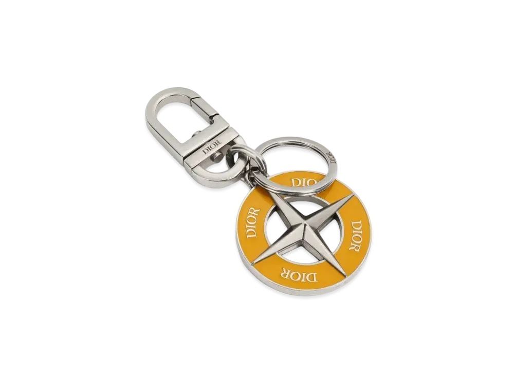 Dior x Stone Island Key Holder Brass and Enamel "Yellow"
