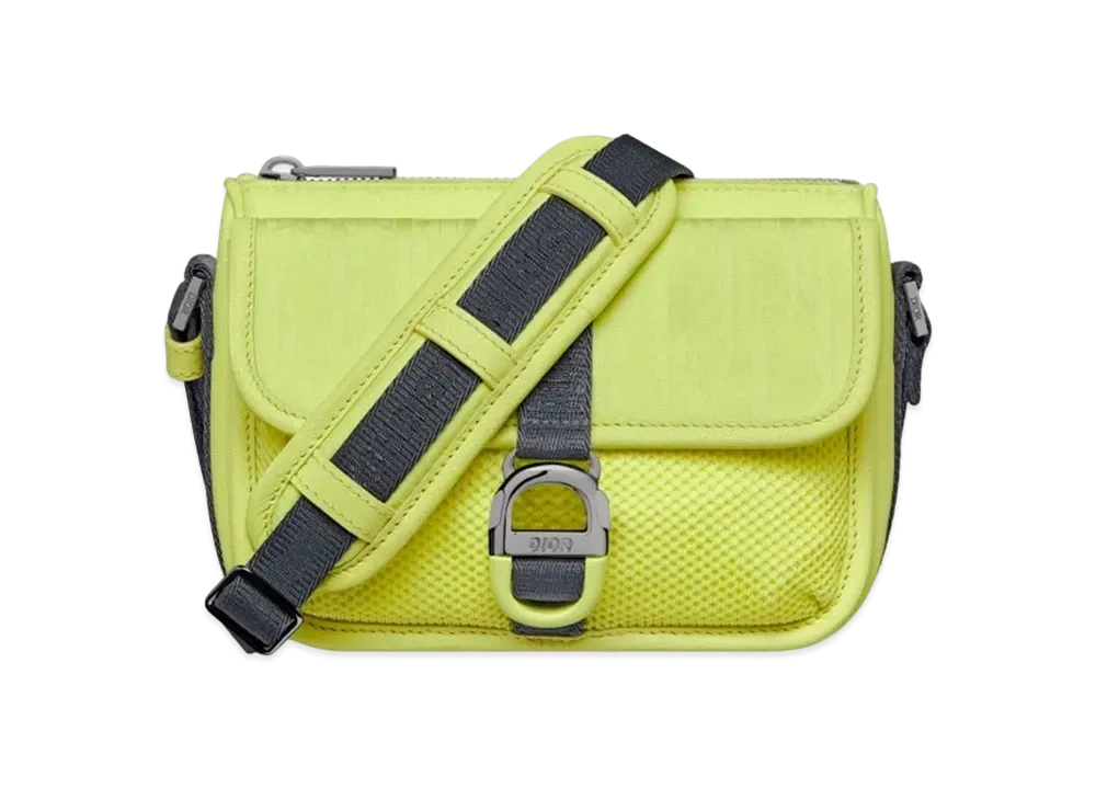 Dior Mini Aqua Dior And Parley Bag Strap Ocean Plastic Dior Oblique Mirage Nylon "Yellow"